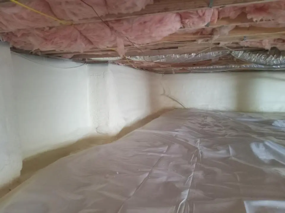 Crawl space encapsulation with closed-cell spray foam for Attic Insulation in Lakeland North